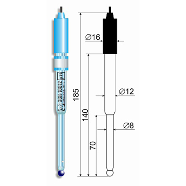 Электрод стеклянный комбинированный ЭСК-10612